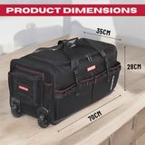 Excel Tools4Trade 26" Heavy Duty Tool Bag with Wheels Black