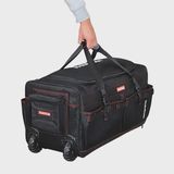 Excel Tools4Trade 26" Heavy Duty Tool Bag with Wheels Black