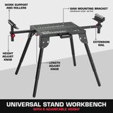 Excel Universal Power Tools Stand Workbench Station with 6 Adjustable Height