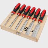 Excel Wood Chisel Bevel Edged Chrome Vanadium 6 Piece Set 6mm - 32mm