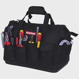 Tools4Trade 18" Tool Bag with Multi-Pockets & Hard Base - Black