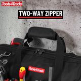 Tools4Trade 18" Tool Bag with Multi-Pockets & Hard Base - Black