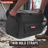 Tools4Trade 20" Heavy-Duty Tool Bag with Multi-Pockets & Hard Base - Black