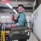 Tools4Trade 20" Heavy-Duty Tool Bag with Multi-Pockets & Hard Base - Black