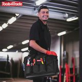 Tools4Trade 18" Tool Bag with Multi-Pockets & Hard Base - Black