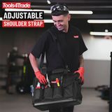 Tools4Trade 18" Tool Bag with Multi-Pockets & Hard Base - Black