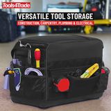 Tools4Trade 20" Heavy-Duty Tool Bag with Multi-Pockets & Hard Base - Black