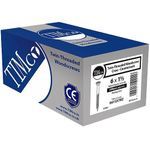 Timco 10 x 1 1/4" Twin Threaded Woodscrews Countsunk Head Zinc (200/Box) 10114CWZ