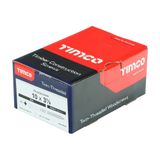 Timco 10 x 31/2" Twin Threaded Woodscrews Countsunk Head Zinc (100/Box) 10312CWZ