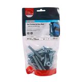 Timco 10 x 70 mm Hex Set & Hex Nut BZP M10 (20/TimBag) 1070SNZB