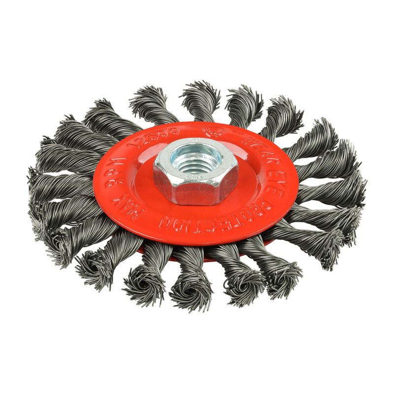 Timco 115mm Angle Grinder Wheel Brush - Twisted Knot Steel Wire 115TWT