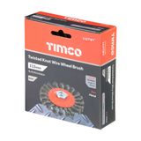 Timco 115mm Angle Grinder Wheel Brush - Twisted Knot Steel Wire 115TWT