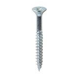 Timco 12 x 2" Twin Threaded Woodscrews Countsunk Head Zinc (200/Box) 00122CWZ