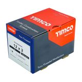 Timco 12 x 2" Twin Threaded Woodscrews Countsunk Head Zinc (200/Box) 00122CWZ