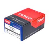 Timco 12 x 4" Twin Threaded Woodscrews Countsunk Head Zinc (100/Box) 00124CWZ