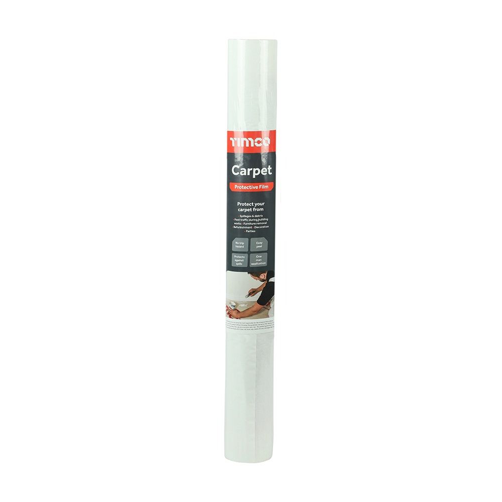 Timco 25M x 0.6M Shield Carpet Protector Film Roll 25CP