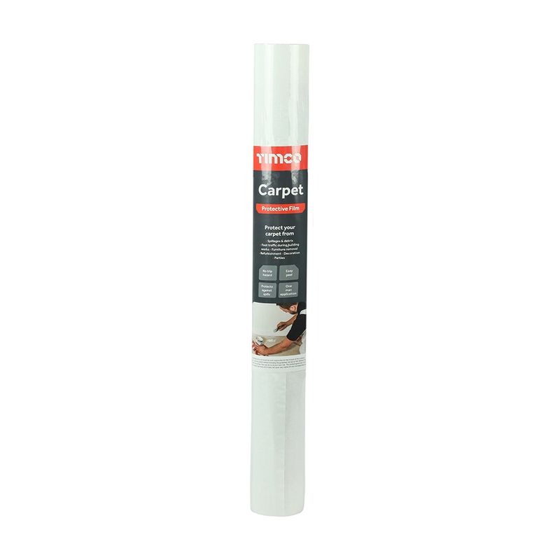 Timco 25M x 0.6M Shield Carpet Protector Film Roll 25CP