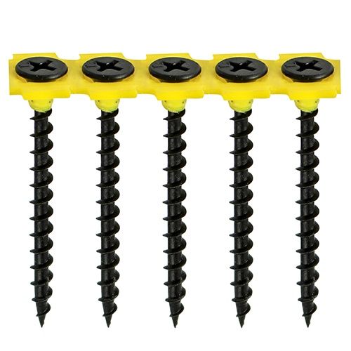 Timco 3.5 x 32mm Coarse Threaded Collated Drywall Black Screws (1000) 00032COLDYS