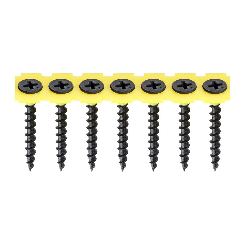 Timco 3.5 x 35mm Coarse Threaded Collated Drywall Black Screws (1000) 00035COLDYS