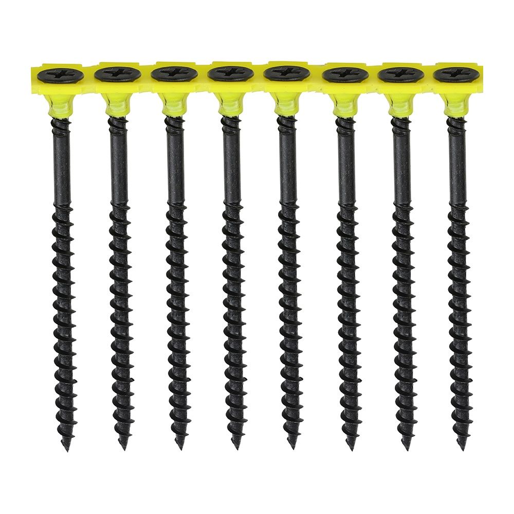Timco 3.5 x 38mm Coarse Threaded Collated Drywall Black Screws (1000) 00038COLDYS