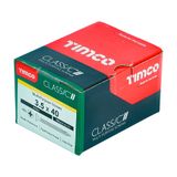 Timco 3.5 x 40mm Classic Multi-Purpose Screws Countsunk Head Yellow (200/Box) 35040CLAF
