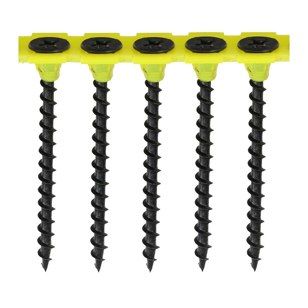 Timco 3.5 x 50mm Coarse Threaded Collated Drywall Black Screws (1000) 00050COLDYS