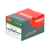 Timco 4.0 x 40mm Classic Multi-Purpose Screws Countsunk Head Yellow (200/Box) 40040CLAF