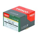 Timco 4.0 x 50mm Classic Multi-Purpose Screws Countsunk Head Yellow (200/Box) 40050CLAF