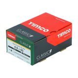 Timco 4.0 x 60mm Classic Multi-Purpose Screws Countsunk Head Yellow (200/Box) 40060CLAF