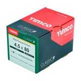 Timco 4.5 x 80mm Classic Multi-Purpose Screws Countsunk Head Yellow (200/Box) 45080CLAF