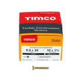 Timco 5.0 x 35mm Solo Chipboard & Woodscrews - PZ - Double Countersunk - Yellow 50035SOLOC