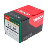 Timco 5.0 x 60mm Classic Multi-Purpose Screws Countsunk Head Yellow (200/Box) 50060CLAF