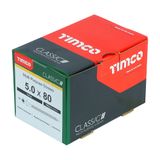 Timco 5.0 x 80mm Classic Multi-Purpose Screws Countsunk Head Yellow (200/Box) 50080CLAF