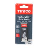 Timco 51 x 19 x 0.6mm Hooked Utility Knife Blade 2" 10 Piece HBDISP