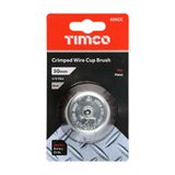 Timco 50mm Drill Cup Brush Crimped Steel Wire Lightly Removing 50SCC