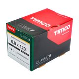 Timco 6.0 x 120mm Classic Multi Purpose Screws PZ Double Countersunk Yellow 100/Box 60120CLAF