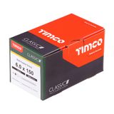Timco 6.0 x 150mm Classic Multi-Purpose Screws Countsunk Head Yellow (100/Box) 60150CLAF