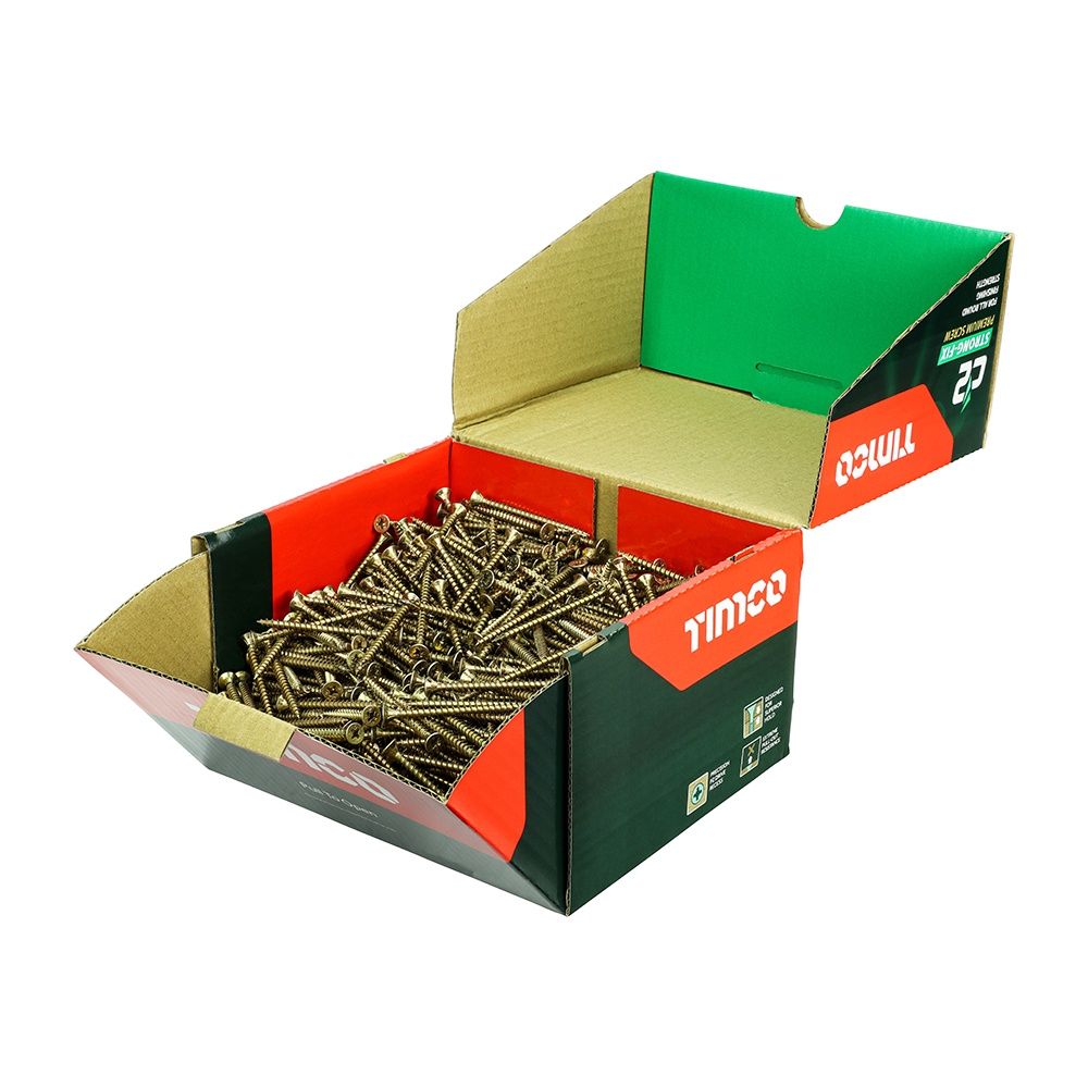 Timco C2 Strong-Fix - PZ - Double Countersunk - Twin-Cut - Yellow 5.0 x 70 50070C2IND