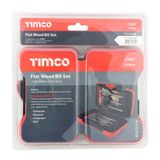 Timco 7pcs Flat Wood Bit Set Bright Finish Cleaner Holes F7SET
