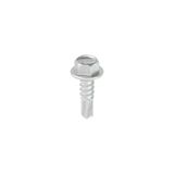 Timco 5.5 x 19mm Metal Construction Light Section Screws Hex Self-Drilling Exterior Silver Organic L19B