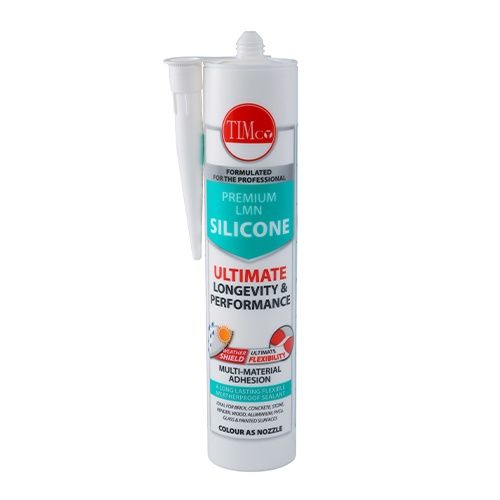 Timco Premium LMN Silicone 300ml Cartridge - White 732120