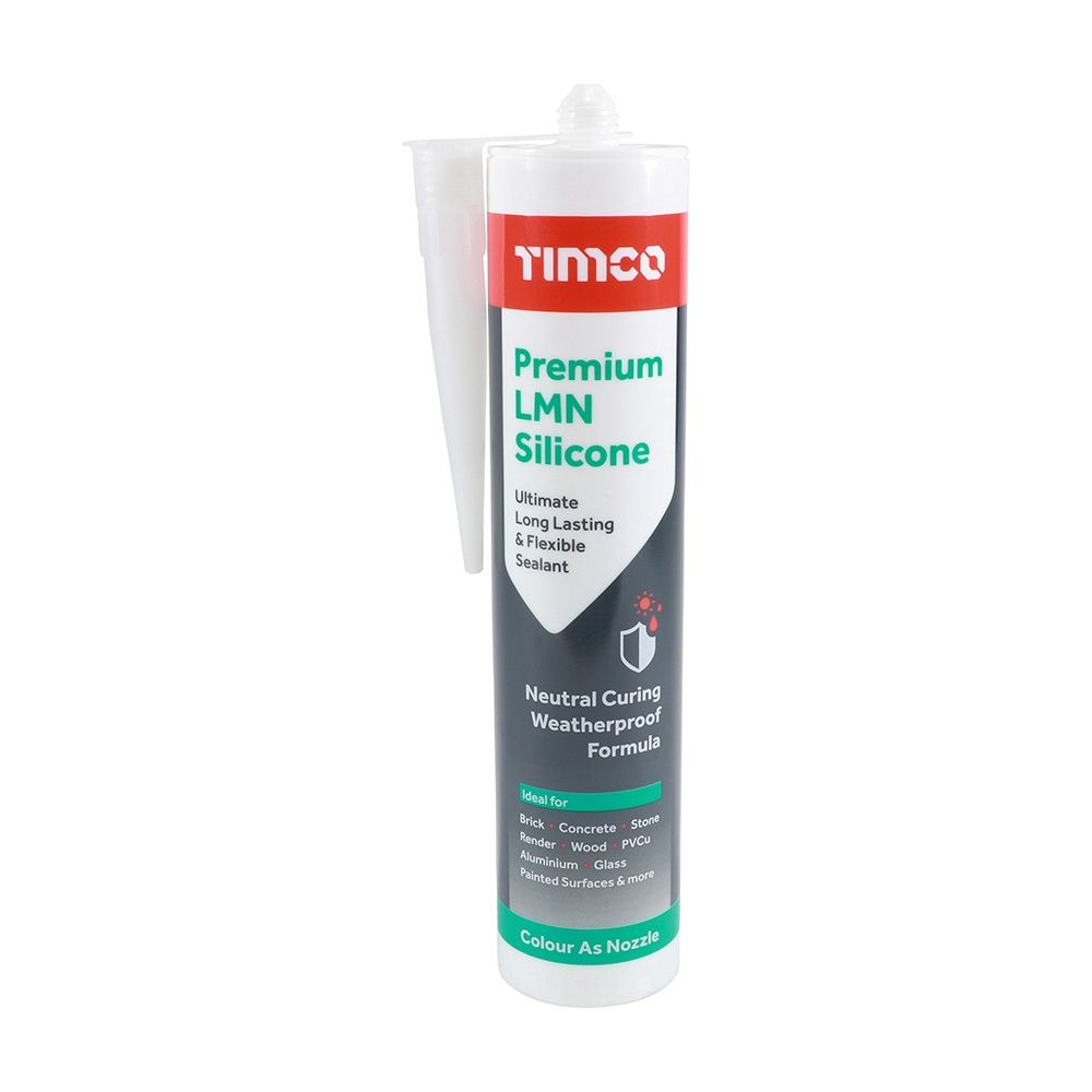 Timco Premium LMN Silicone 300ml Cartridge - Clear 732792