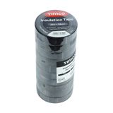 Timco 25m x 18mm PVC Insulation Tape Highly Dielectric Strength Black ITBLACK