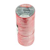 Timco 25m x 18mm PVC Insulation Tape Highly Dielectric Strength Red  ITRED