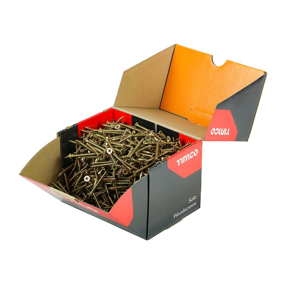 Timco Solo Chipboard &amp; Woodscrews - Industry Pack - PZ - Double Countersunk - Yellow 5.0 x 50 50050SOLOIND