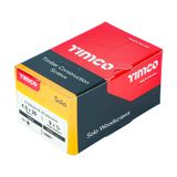 Timco 4.5 x 20mm Solo Chipboard & Woodscrews - PZ - Double Countersunk - Yellow 45020SOLOC