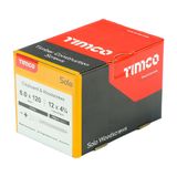 Timco 6.0 x 120mm Solo Chipboard & Woodscrews - PZ - Double Countersunk - Yellow 60120SOLOC