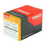Timco 6.0 x 60mm Solo Chipboard & Woodscrews - PZ - Double Countersunk - Yellow 60060SOLOC