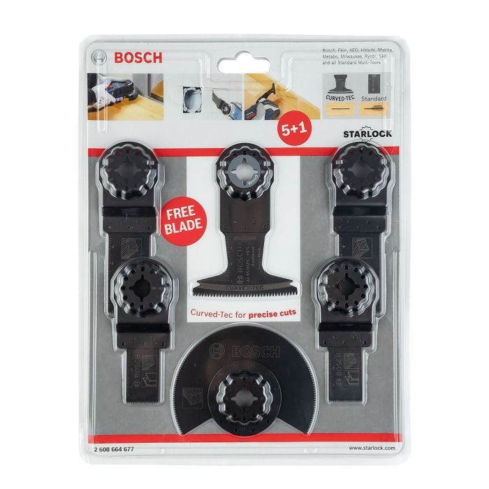 Bosch 2608664677 6 Pieces Starlock Universal Multi Cutter Blade Set