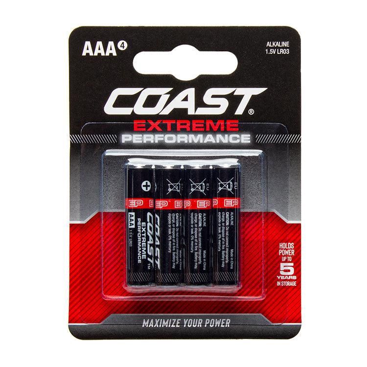 Coast Extreme Performance Alkaline AAA Batteries 4-Pack
